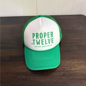 Green and White Trucker Hat